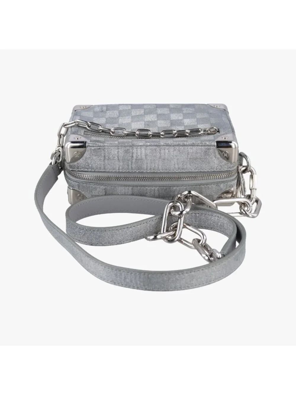 Louis Vuitton Mini Soft Trunk Silver Leather